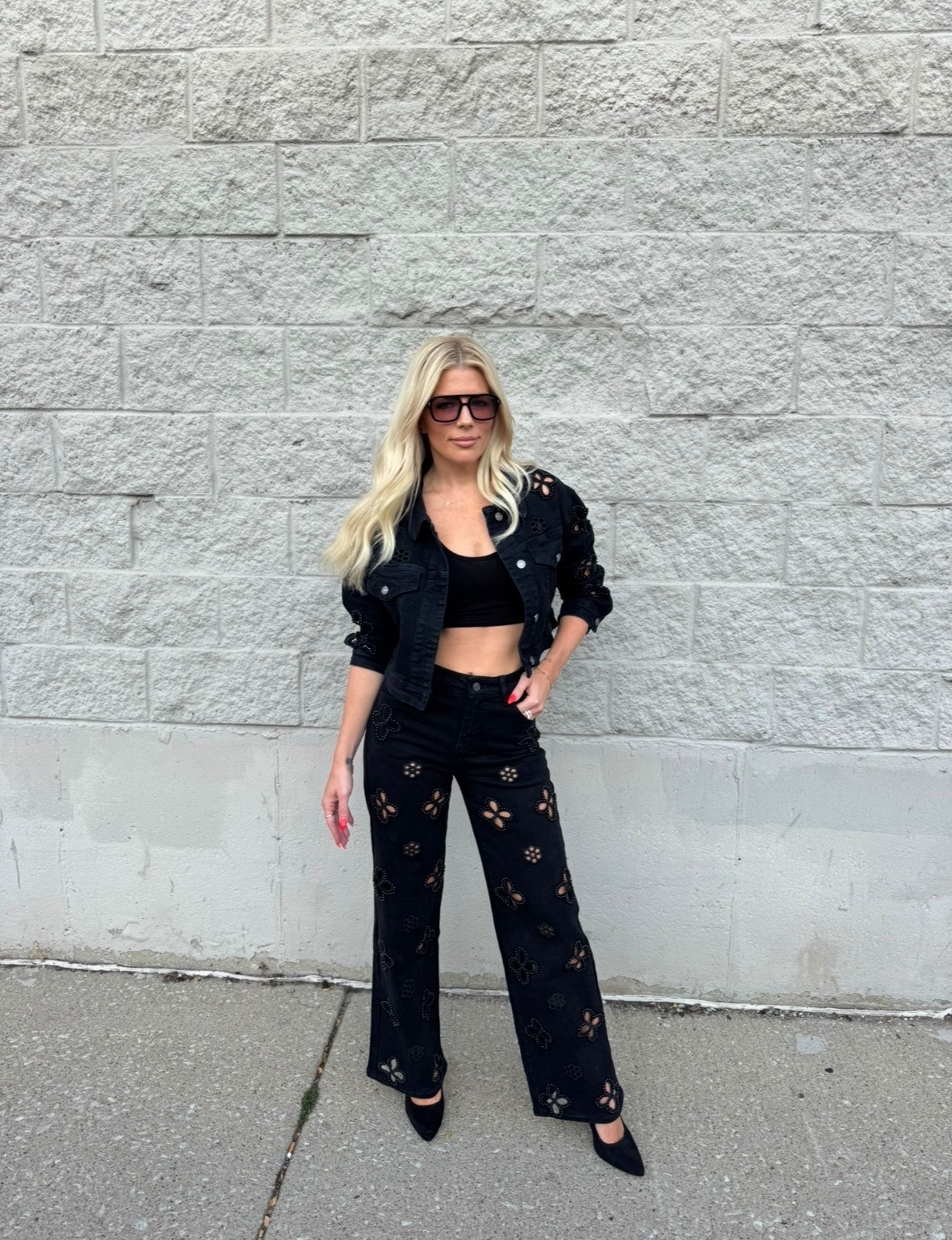 Noli shop denim flower cut out look 

#LTKootd