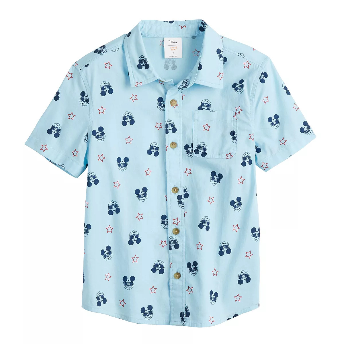 Disney Mickey Mouse Boys 4-12 Button Front Shirt by Jumping Beans® | Kohl's