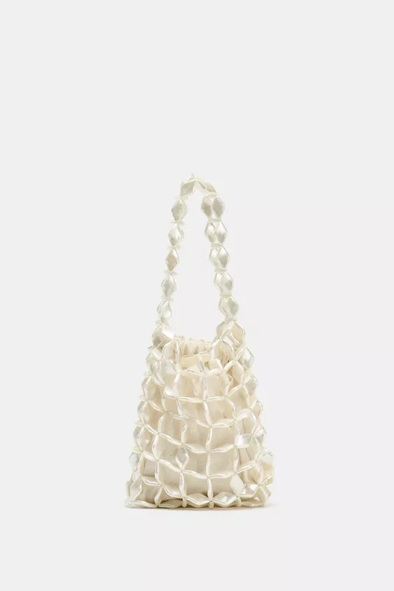 FAUX MOTHER OF PEARL BUCKET BAG | Zara US