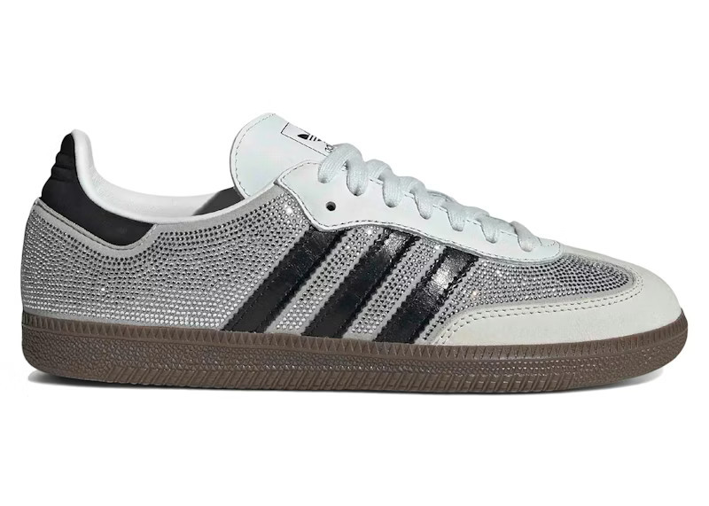 Adidas Samba OG Rhinestone Silver (Women's) Sneakers in Crystal White/Silver Metallic | StockX