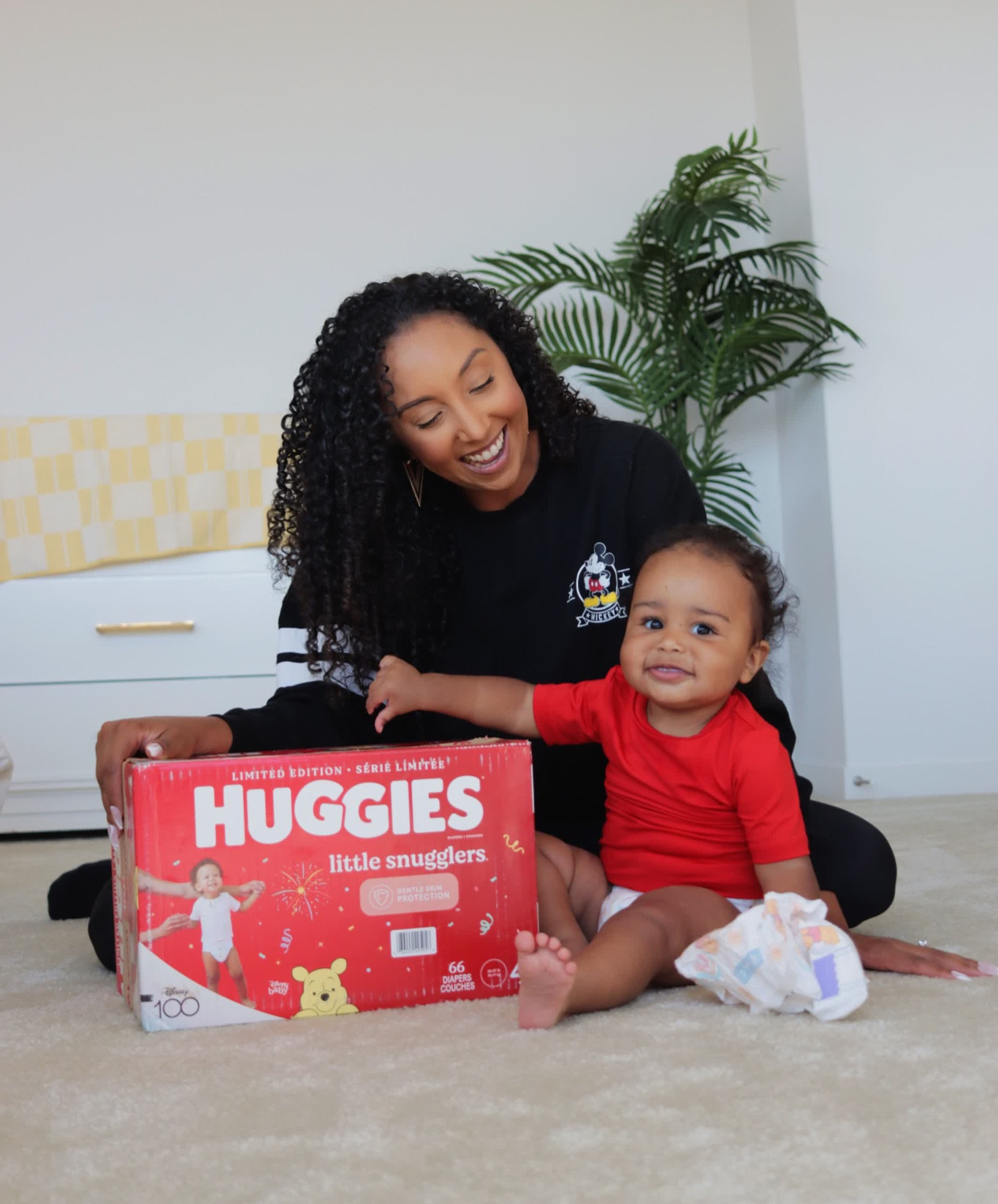 #AD 3 of my favorite things would include Target, Disney and a day of no diaper blow outs! Now I can enjoy all 3 with the new limited edition Disney 100 Huggies Little Snugglers diapers! These are the ONLY diaper brand with “Winnie The Pooh” characters. Kylo has very sensitive skin so we love that these diapers have gentle skin protection. These @Huggies also have a wetness indicator that turns blue when it's time for a change which is very helpful. Free of fragrances, lotions, parabens! Grab some while you can for your little one available at @target! #TargetPartner #Target #TargetStyle #Huggies #Disney100 