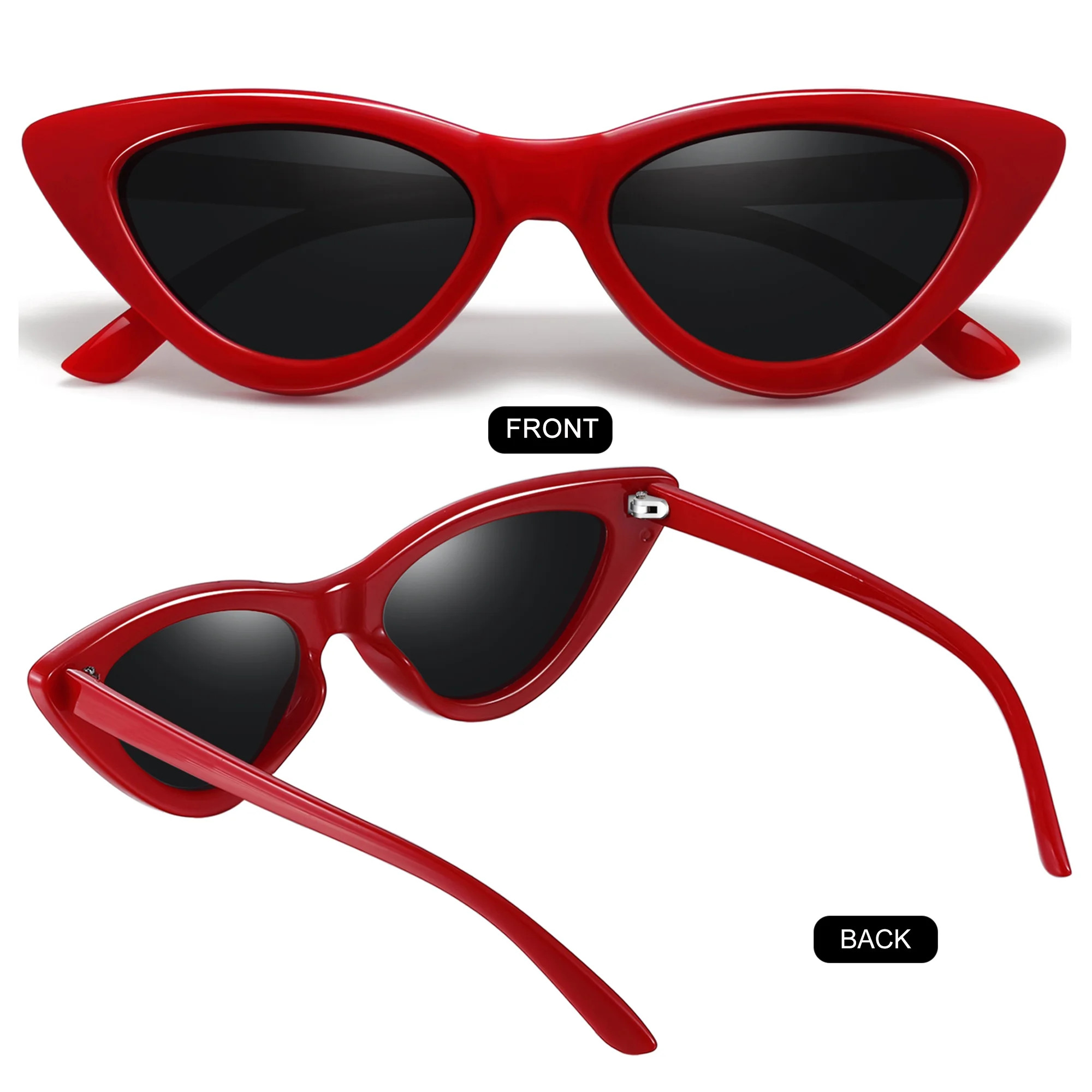 KANASTAL Polarized Cat Eye Sunglasses for Women, Trendy Retro Narrow Pointy Cateye Womens Sun Gla... | Walmart (US)