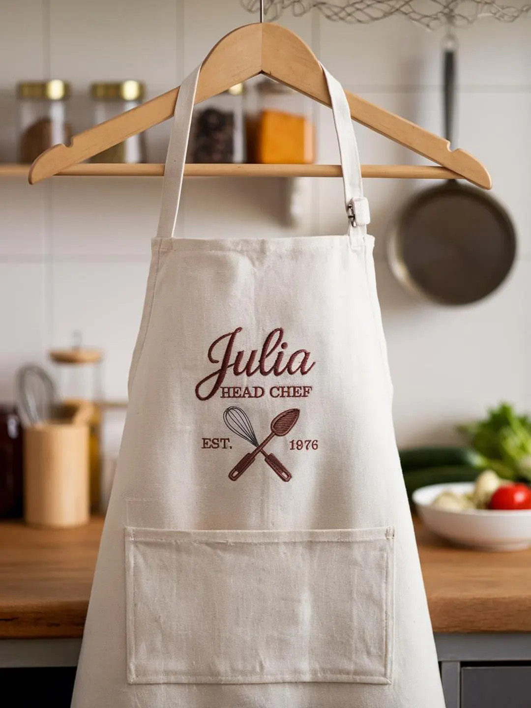 Embroidered Custom Apron, Customized Apron, Kitchen Apron, Personalized Chef Cooking Apron, Chefs... | Etsy (US)