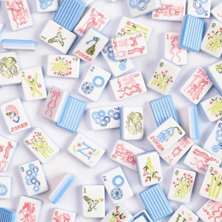 American Mahjong Tile Set,160 Light Purple Acrylic (4-Layer) Engraved Mahjong Tiles, Mahjong Tile Bag and Mahjong Accessories for Mahjong Beginner | Walmart (US)