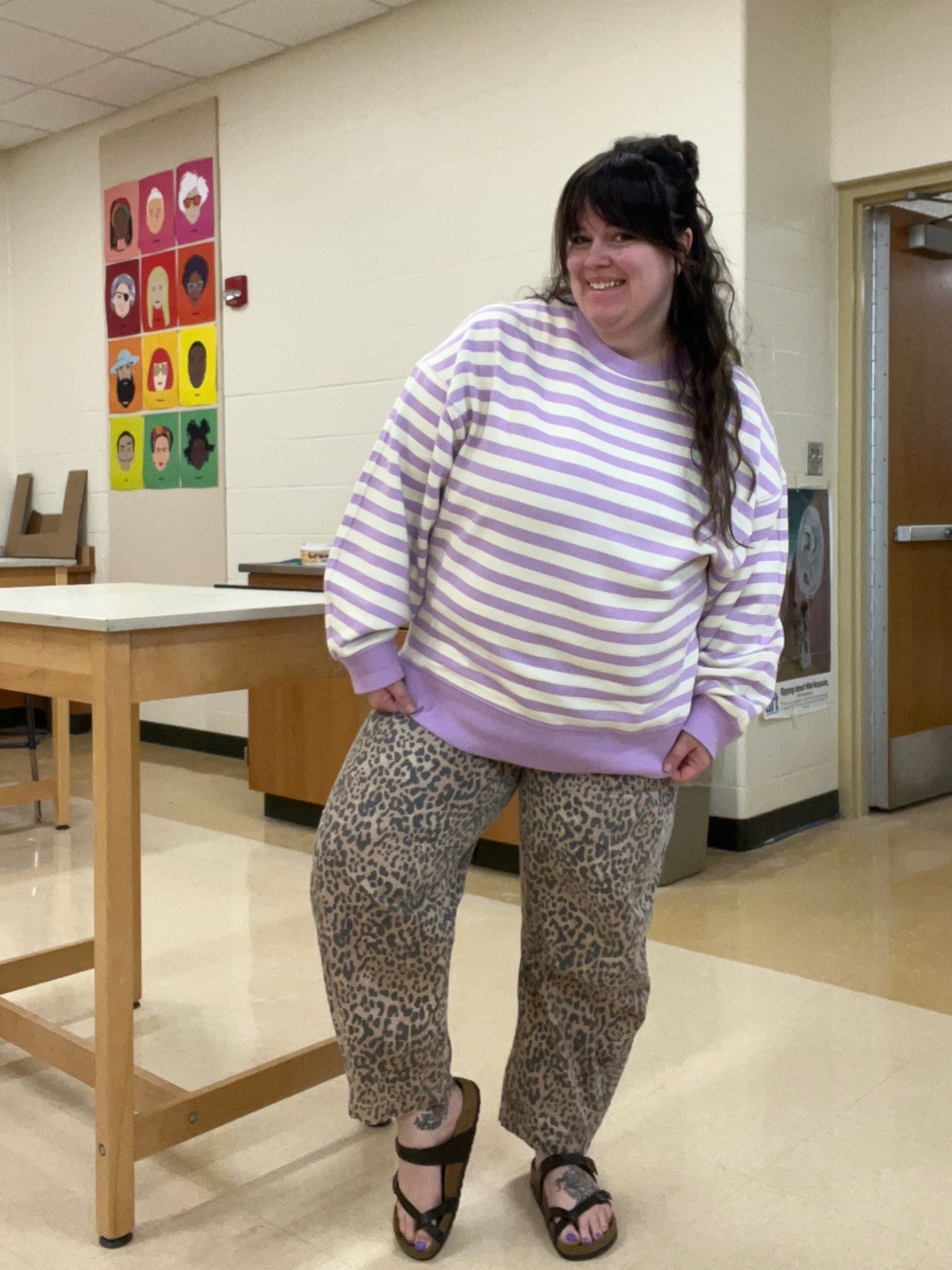 XL sweater and pants. 

 #LTKootd #LTKmomlife #LTKWorkwear
