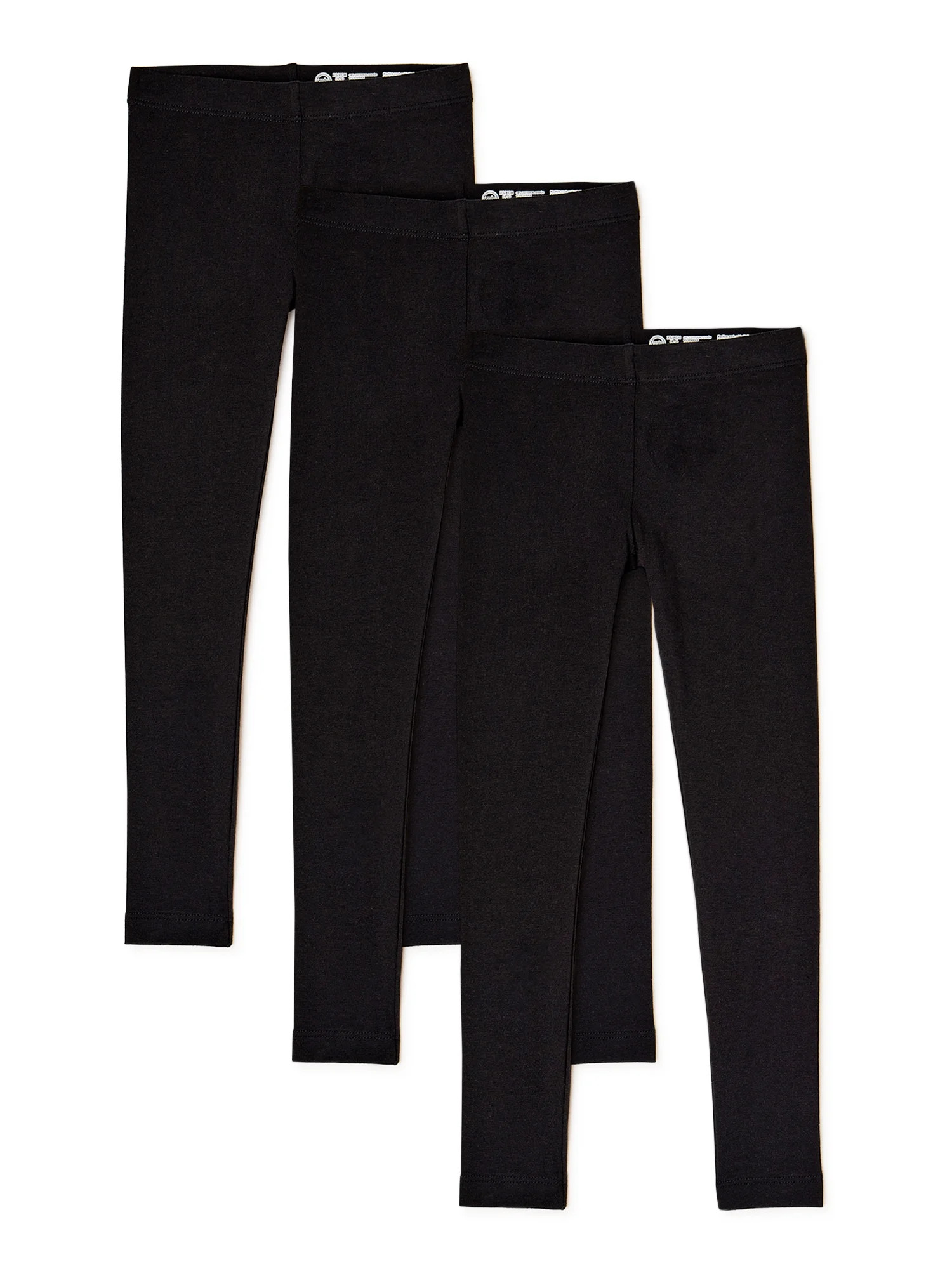 Wonder Nation Girls Kid Tough Solid Legging, 3-Pack, Sizes 4-18 & Plus | Walmart (US)