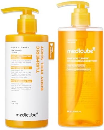 medicube Kojic Acid Brightening Body Care Duo: Turmeric Body Peel Shot and Kojic Acid Body Wash |... | Amazon (US)