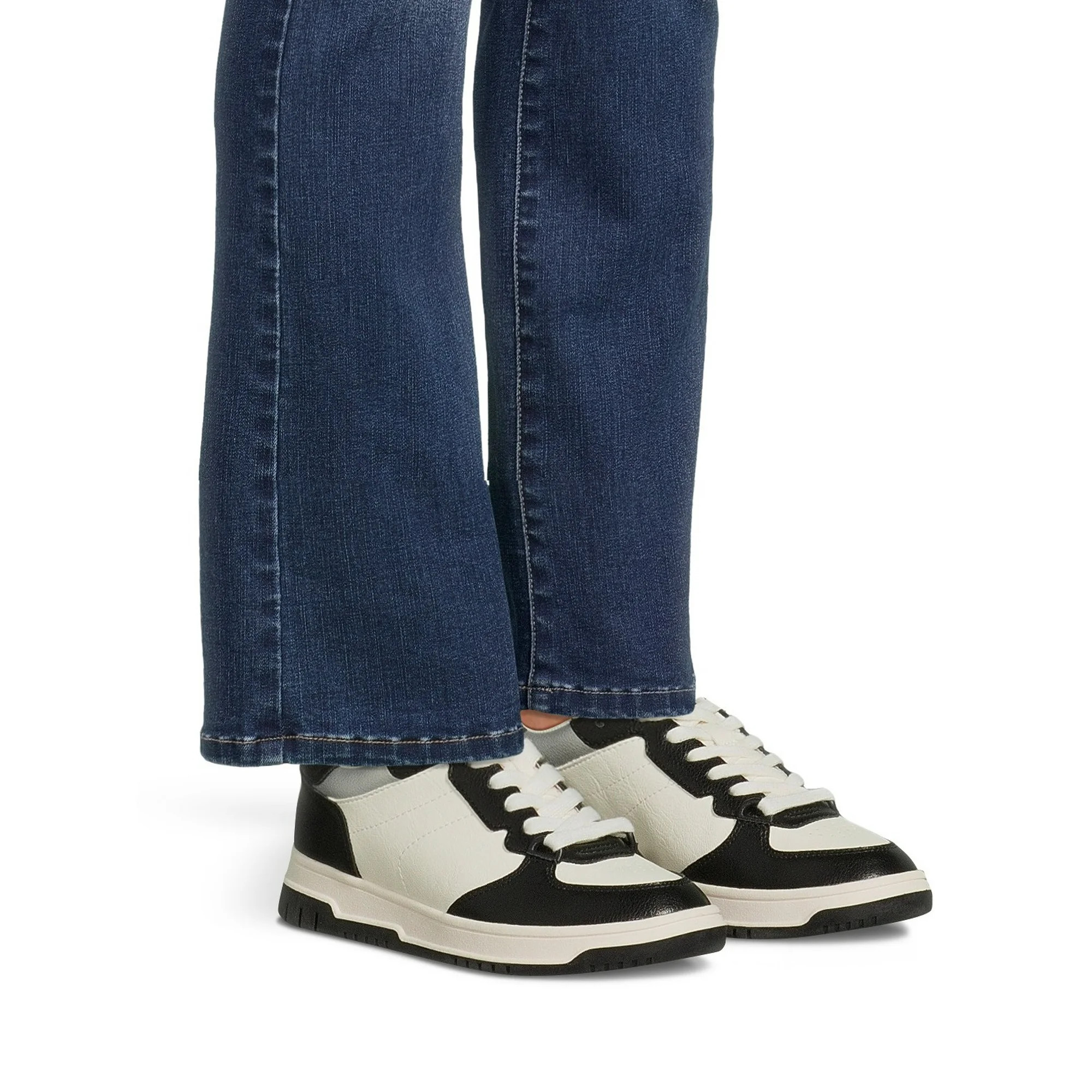 No Boundaries Women’s Lace Up Court Sneakers | Walmart (US)