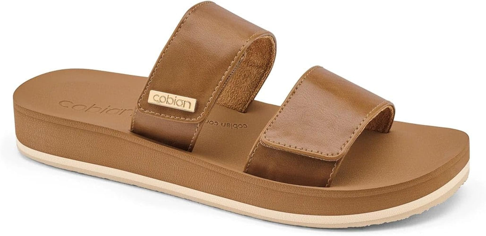 Cobian Women's Dana Rise Synthetic Leather Strap Slides Sandals | Amazon (US)