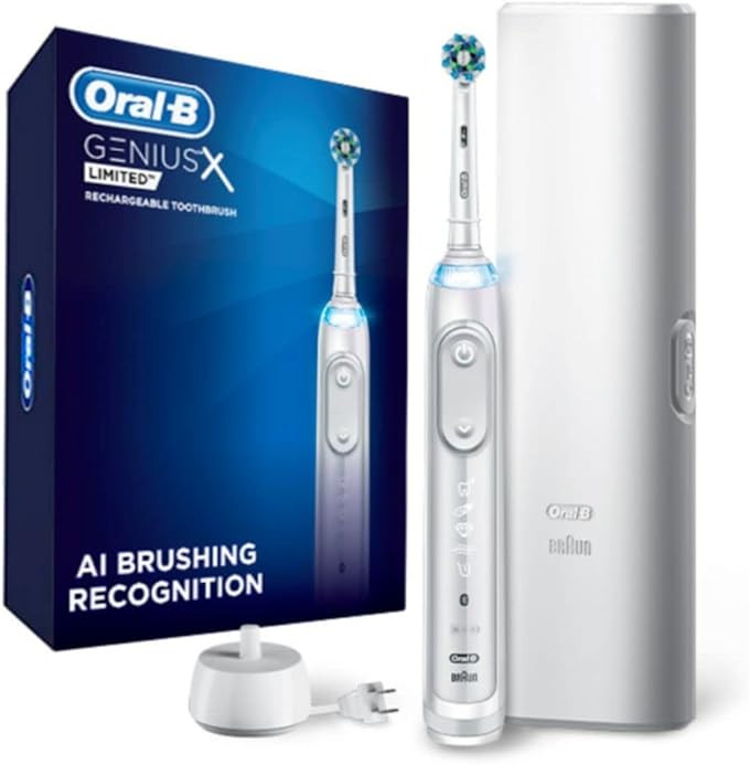 Oral-B Genius X Limited Rechargeable Electric Toothbrush with 1 Replacement Brush Head, Travel Ca... | Amazon (US)