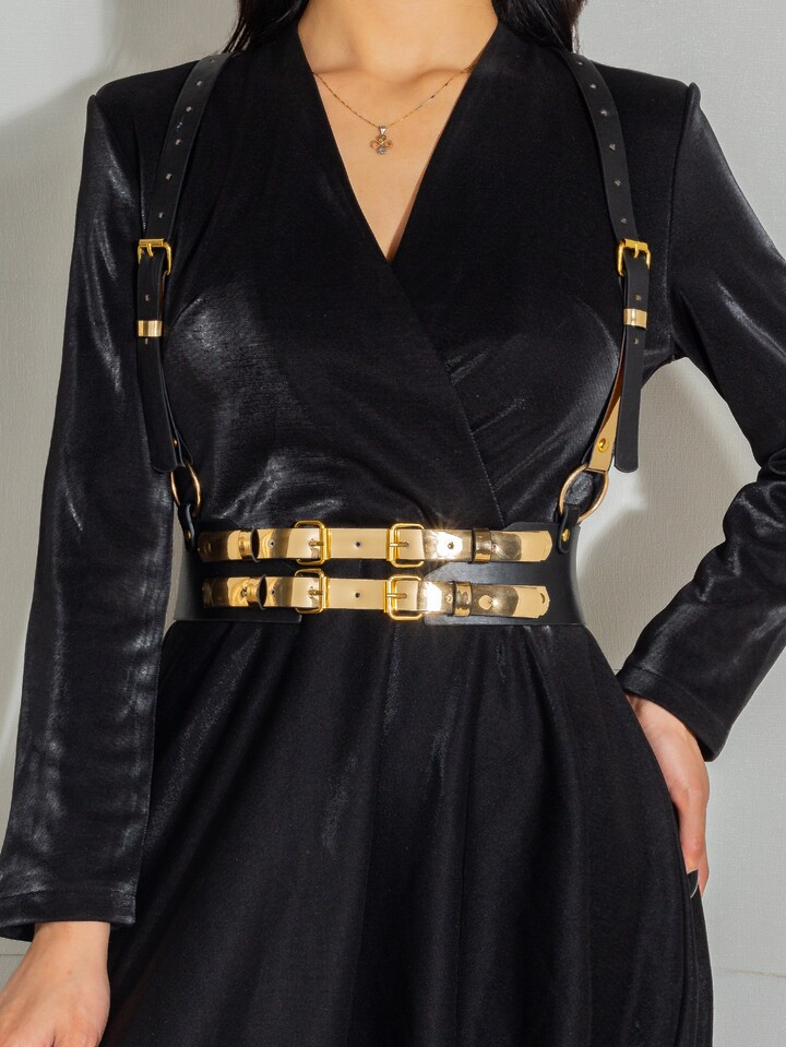 Two Tone Harness Belt | SHEIN