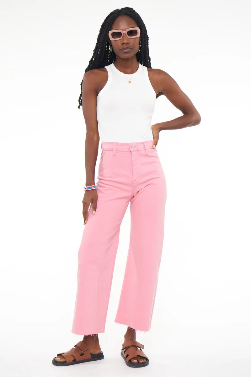 Penny High Rise Wide Leg Crop - Flamingo | Pistola Denim