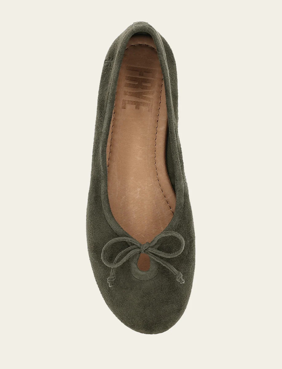 Women's Dark Olive Emma Ballet Shoe | The Frye Company | FRYE