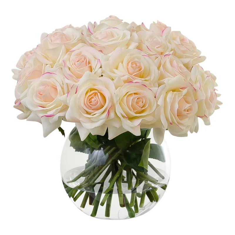 Rose Arrangement in Vase | Wayfair North America