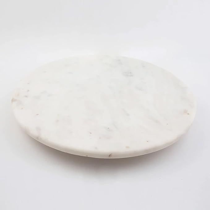Thirstystone All Natural White Marble Lazy Susan Turntable 12" Diameter Cake Plate, Heat Tolerant... | Amazon (US)
