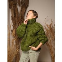 Oversized Sweater For Women, Turtleneck Knitted Sweater, Chunky Knit So Warm & Cozy, Perfect Winter Days | Etsy (US)