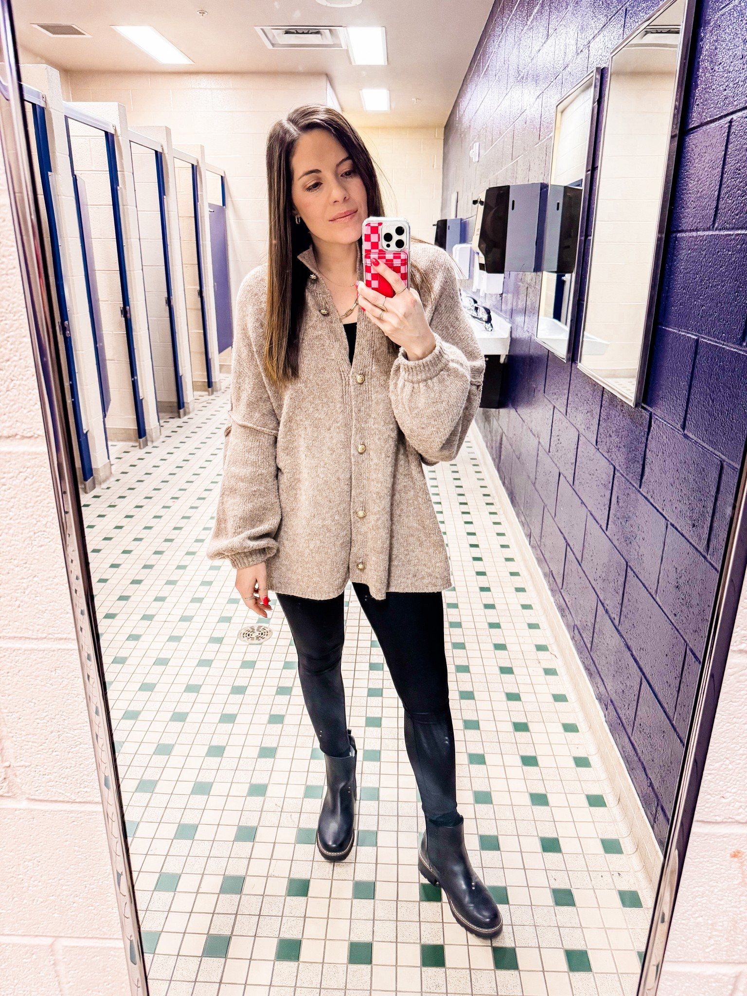 Elevated leggings outfit! Just ordered the red for the holidays! 
Small cardigan
TTS shoes
TTS leggings

#LTKHoliday #LTKmomlife #LTKootd