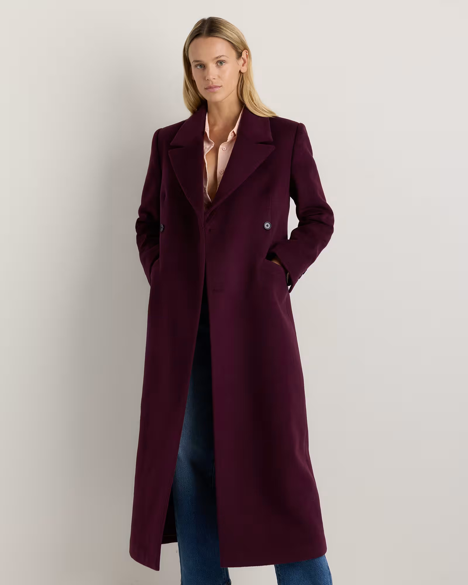 Wool Cashmere Tailored Coat | Quince