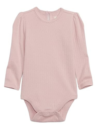 GAP Unisex Baby Ribbed Bodysuit Feather Pink 3-6M | Amazon (US)