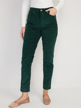 High-Waisted OG Straight Corduroy Ankle Pants for Women | Old Navy (CA)