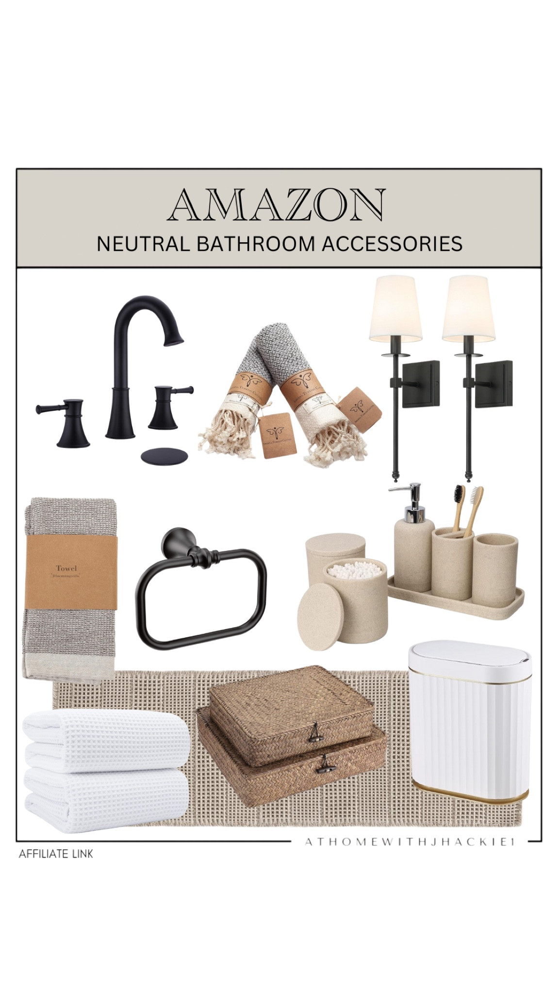 Amazon neutral bathroom accessories, Amazon beige bathroom decor, Amazon modern bathroom essentials, Amazon minimalist bathroom accessories, Amazon neutral shower curtains, Amazon neutral soap dispensers, Amazon bath mats in neutral tones, Amazon neutral towel sets, Amazon cream bathroom decor, Amazon bathroom organizers in neutral colors, Amazon bathroom jars and containers, Amazon wood and ceramic bathroom accessories, Amazon taupe bathroom accessories, Amazon neutral toothbrush holders, Amazon bathroom storage baskets, Amazon neutral vanity accessories, Amazon sand-colored bathroom decor, Amazon bathroom trays neutral style, Amazon gray bathroom accessories, Amazon natural bathroom decor.

#LTKFindsUnder100 #LTKStyleTip #LTKHome