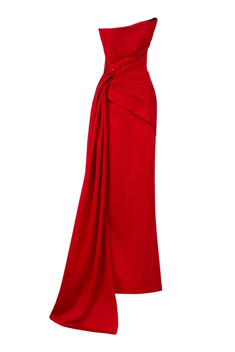 PARISA SILK TAFFETA STRAPLESS BODYCON GOWN | 21Six | CULT MIA | CULT MIA UK LTD