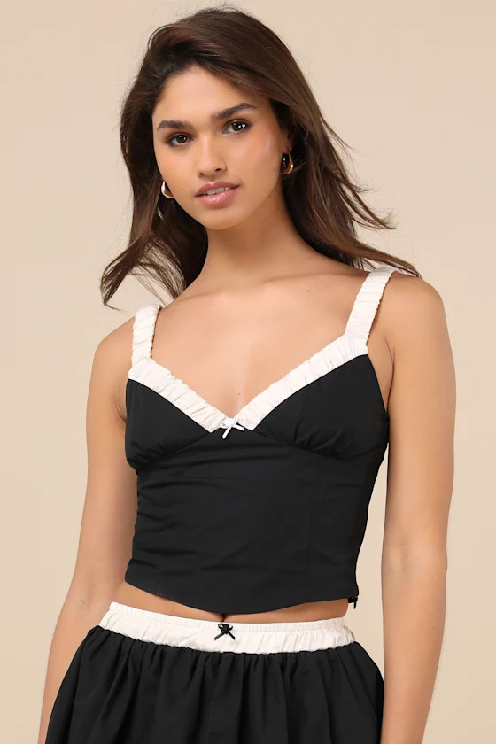 Serafina Black Tank Top | Lulus