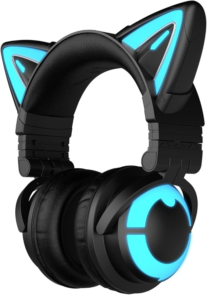 YOWU Cat Ear Headphones, Cute Cat Ear Gaming Headsets with Bluetooth 5.2 for PC/PE/Switch/PS4/PS5... | Amazon (US)