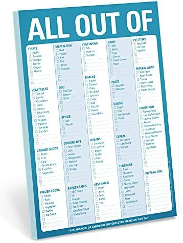 Knock Knock All Out Of Pad Grocery List Note Pad, 6 x 9-inches (Blue) | Amazon (US)