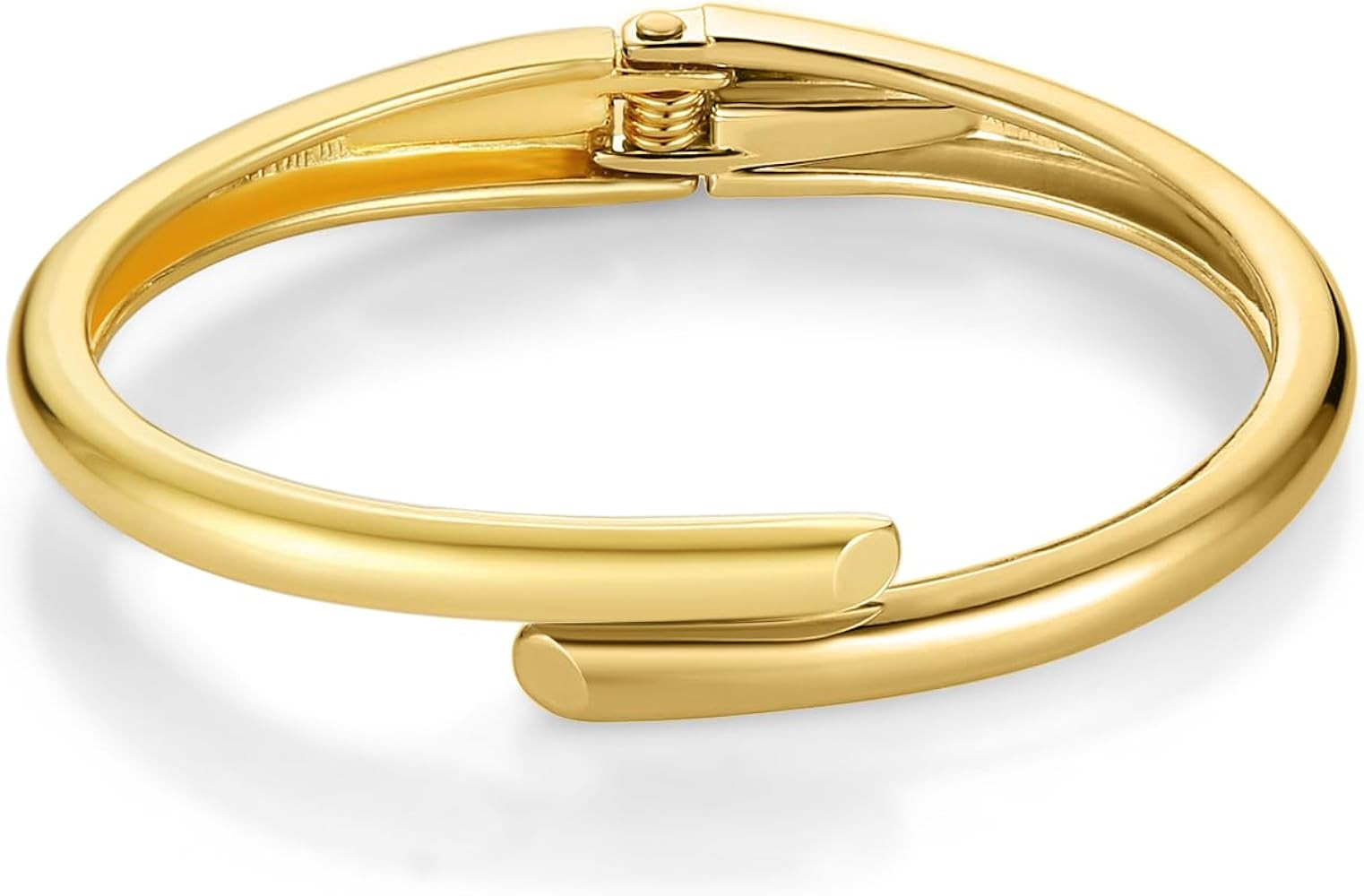 HZMAN Cuff Bracelets for Women 14K Gold Plated Thin Open Cuff Bangle Bracelets Minimalist Hinge W... | Amazon (US)
