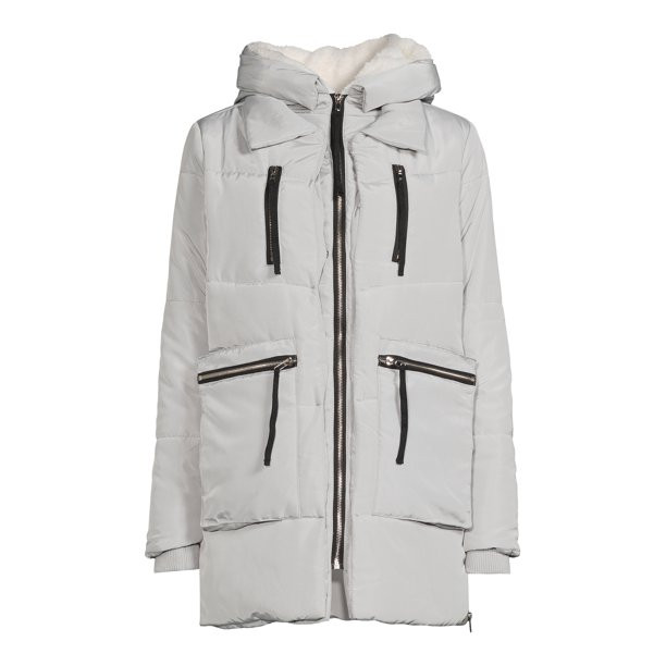 Jason Maxwell Women's Side Zip Puffer Coat - Walmart.com | Walmart (US)