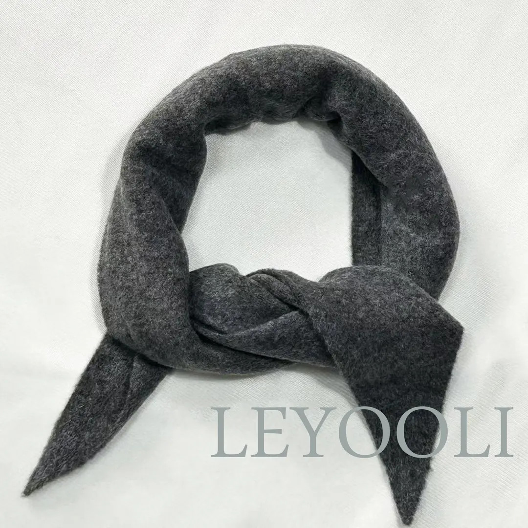 Gray Wool Triangle Scarf, Wool Small Scarf, Winter Bandana, Hand Knit Small Scarf, Cozy Neck Scar... | Etsy (US)