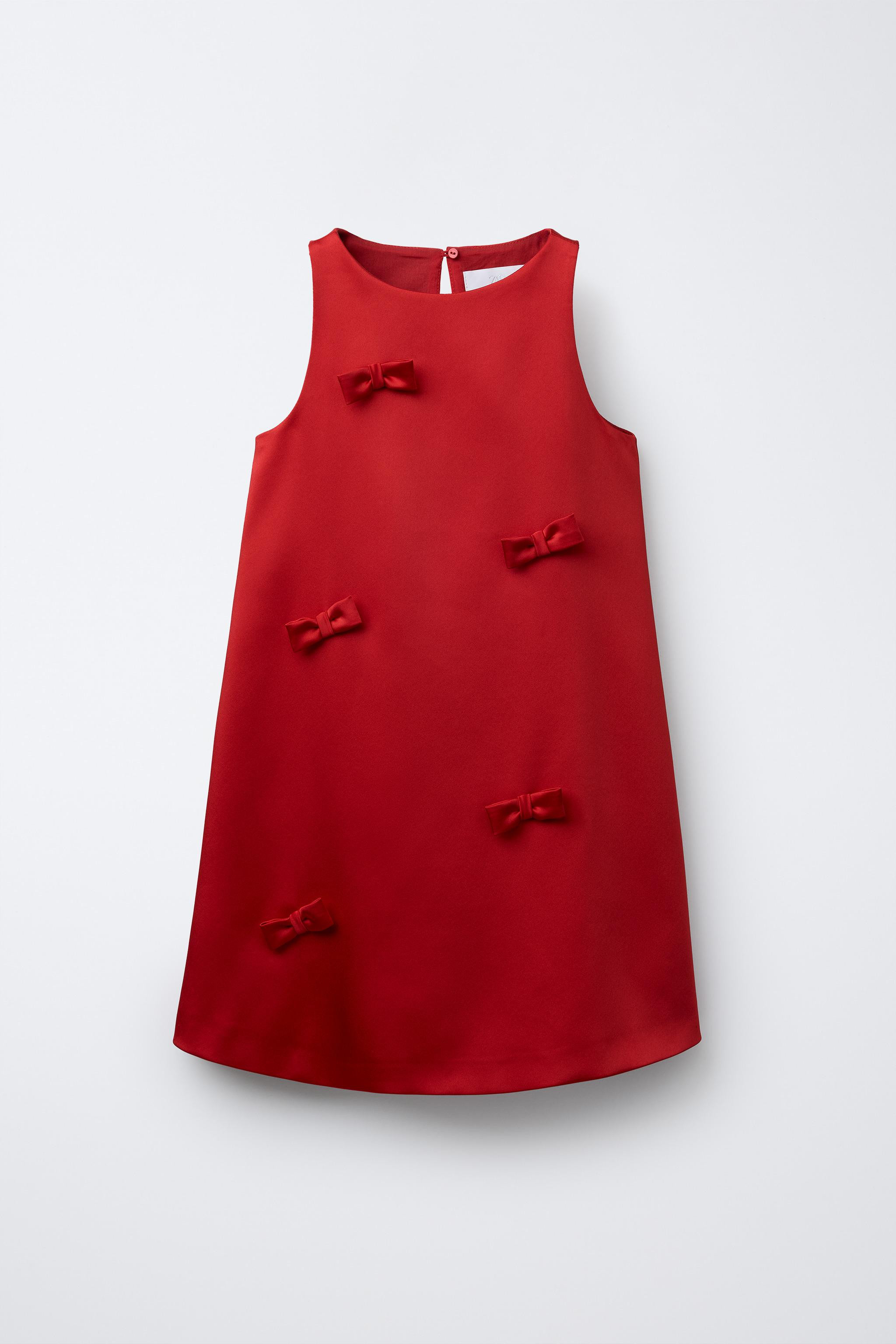 SATIN BOW DRESS | Zara US