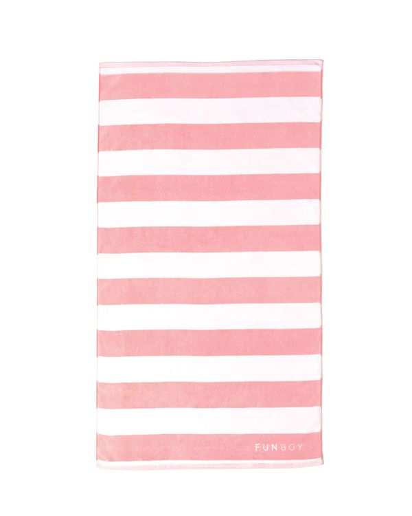 Pink Striped Cabana Towel | FUNBOY