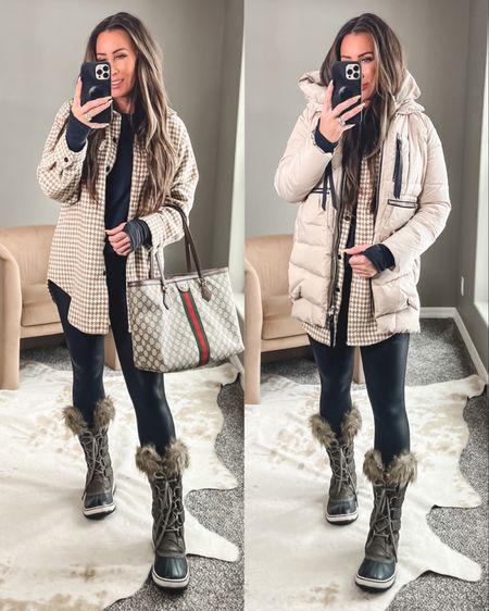 Spring break outfit 
These coats are the best, so warm! Wearing xs
Amazon shacket sz small
Save 10% on spanx with code KimXSpanx 
Linking similar boots

#LTKSeasonal #LTKstyletip #LTKitbag