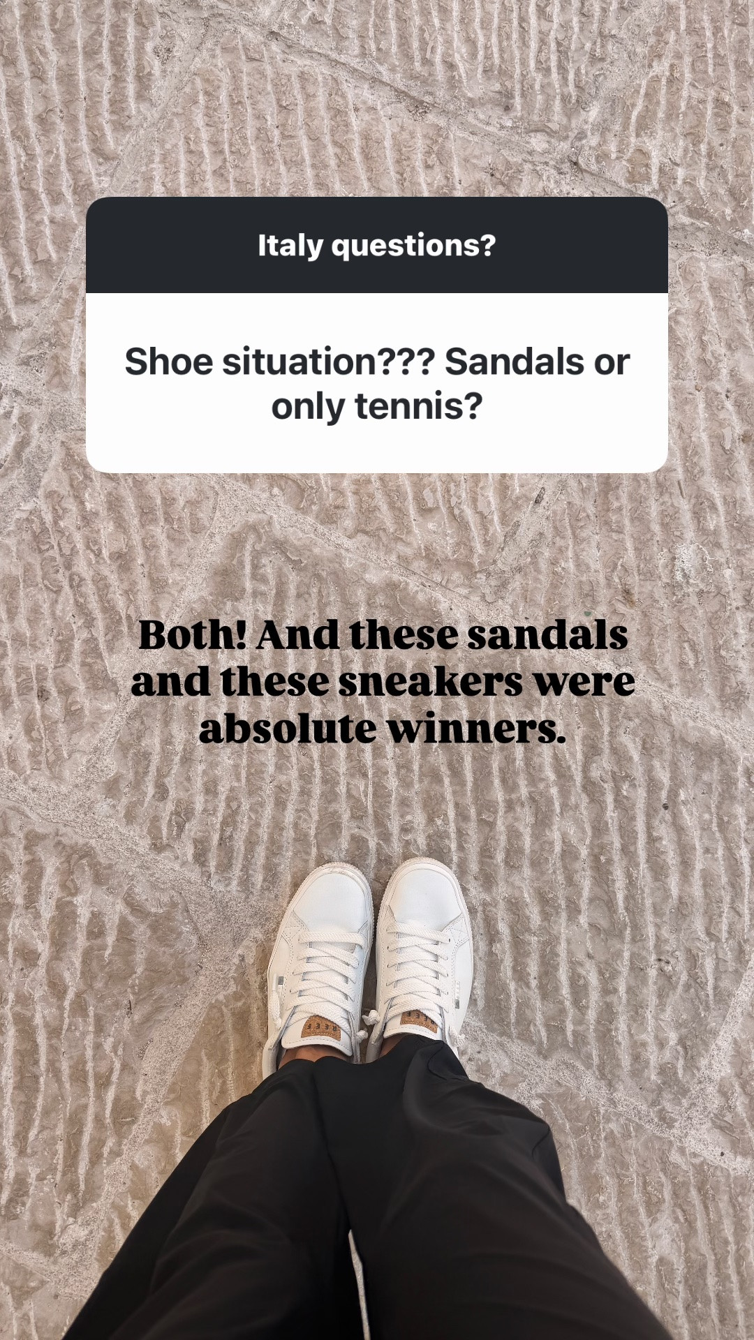 Linking shoes I took with me to Italy and would TOTALLY take again 
Each of these I could walk miles all day in and still be comfortable!!

#LTKOver40 #LTKTravel #LTKdayinmylife