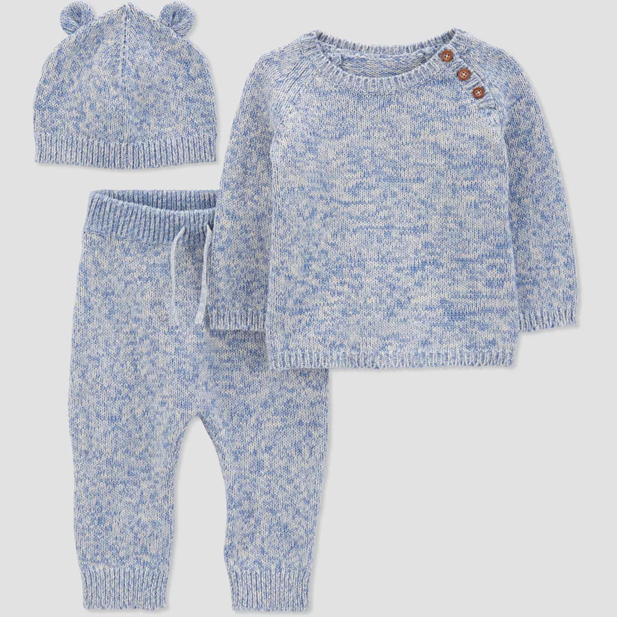 Carter's Just One You® Baby Boys' Bear Marled Top & Bottom Set - Blue | Target