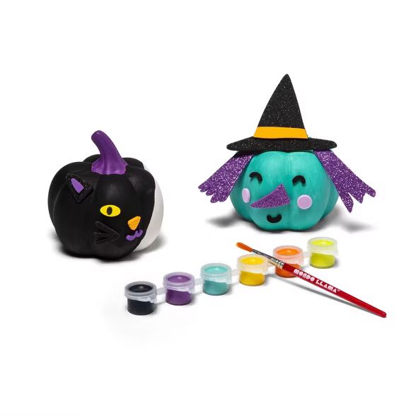 2pk Paint Your Own Ceramic Cat and Witch Kit - Mondo Llama™ | Target