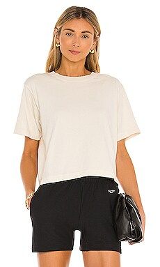 Richer Poorer Relaxed SS Crop Tee in Bone from Revolve.com | Revolve Clothing (Global)