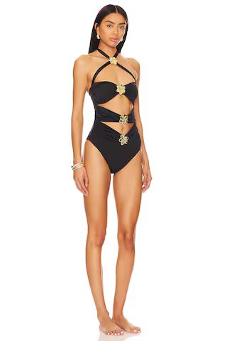 CIN CIN Diamond Cut Out One Piece in Black from Revolve.com | Revolve Clothing (Global)