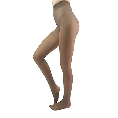 X-CHENG Fleece Lined Tights Sheer Women - Fake Translucent Warm Pantyhose Leggings Sheer Thick Tights for Women | Amazon (US)
