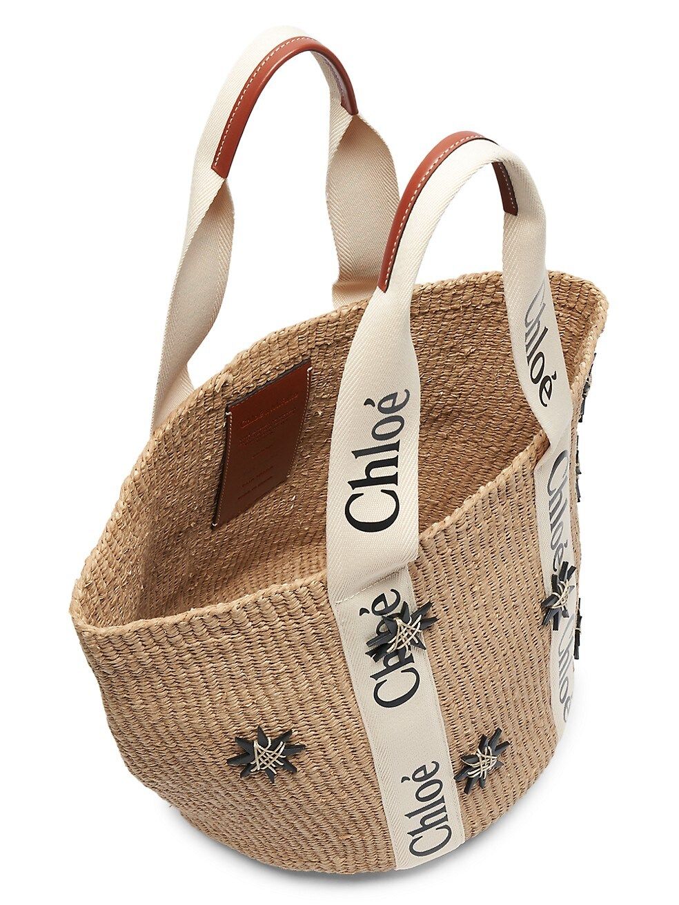 Chloé Large Woody Straw Basket Tote | Saks Fifth Avenue