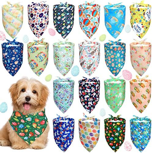 20 Pack Holiday Dog Bandanna Scarf Accessories St. Patrick's Day Easter Independence Adjustable Holi | Amazon (US)