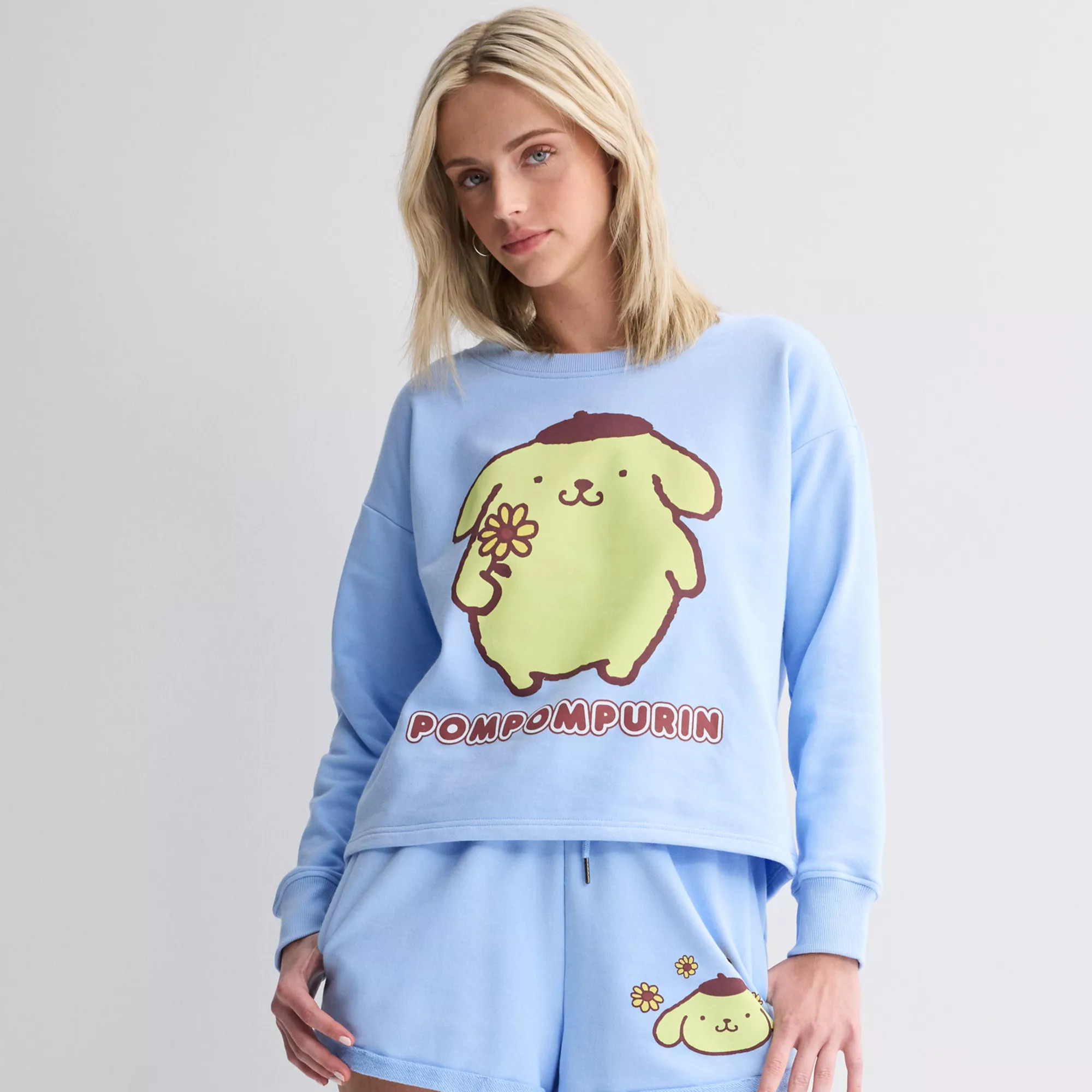 Juniors' Long Sleeve Cropped Sweatshirt | Kohl's
