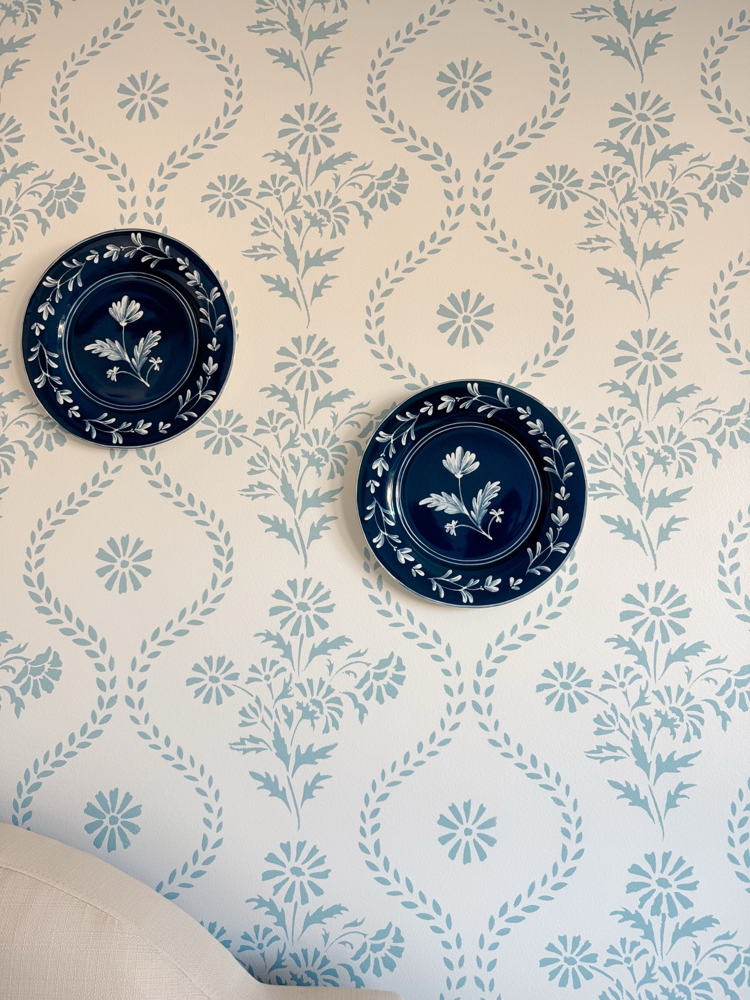 Guest Bedroom | Wallpaper Stencil | DIY | Design | Southern Living