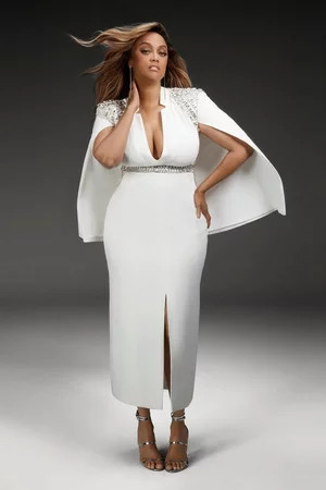 Embellished Caddy Plunge Cape Sleeve Woven Midi Dress | Karen Millen US