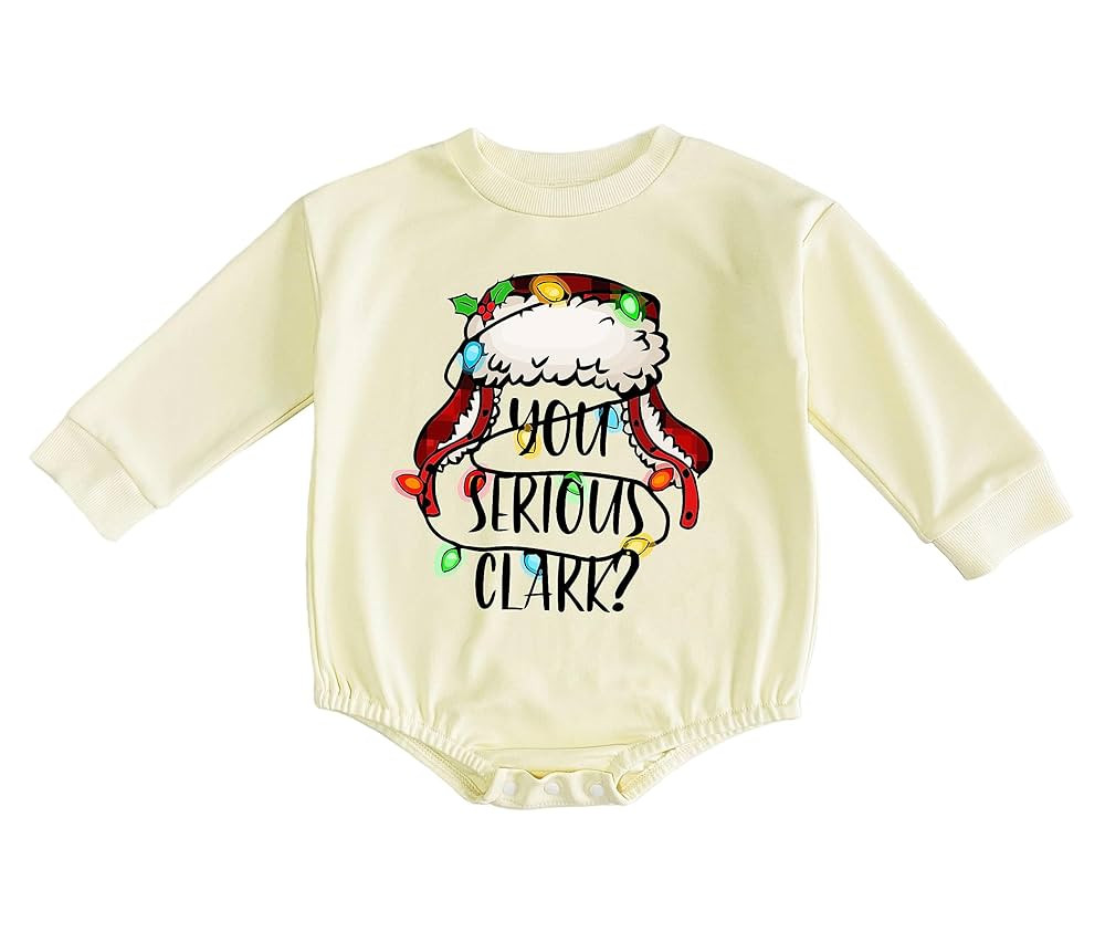 You Serious Clark Baby Bodysuit Colorful First Christmas Romper Winter Vacation Funny Cute Infant... | Amazon (US)