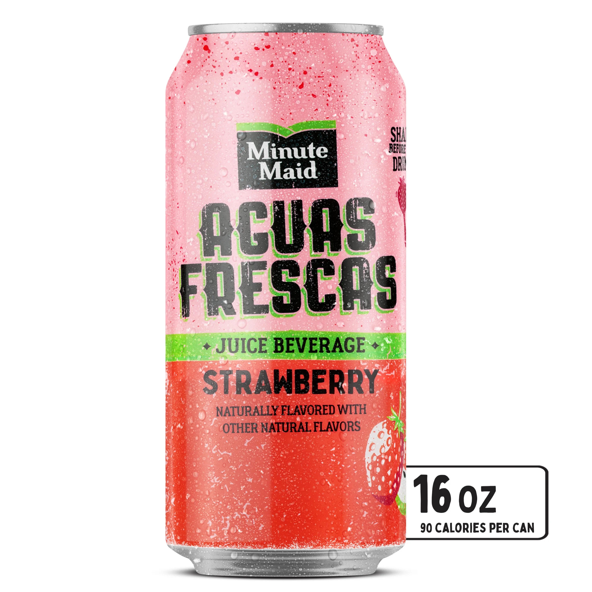 Minute Maid Aguas Frescas Strawberry Juice Drink Can, 16 fl oz | Walmart (US)