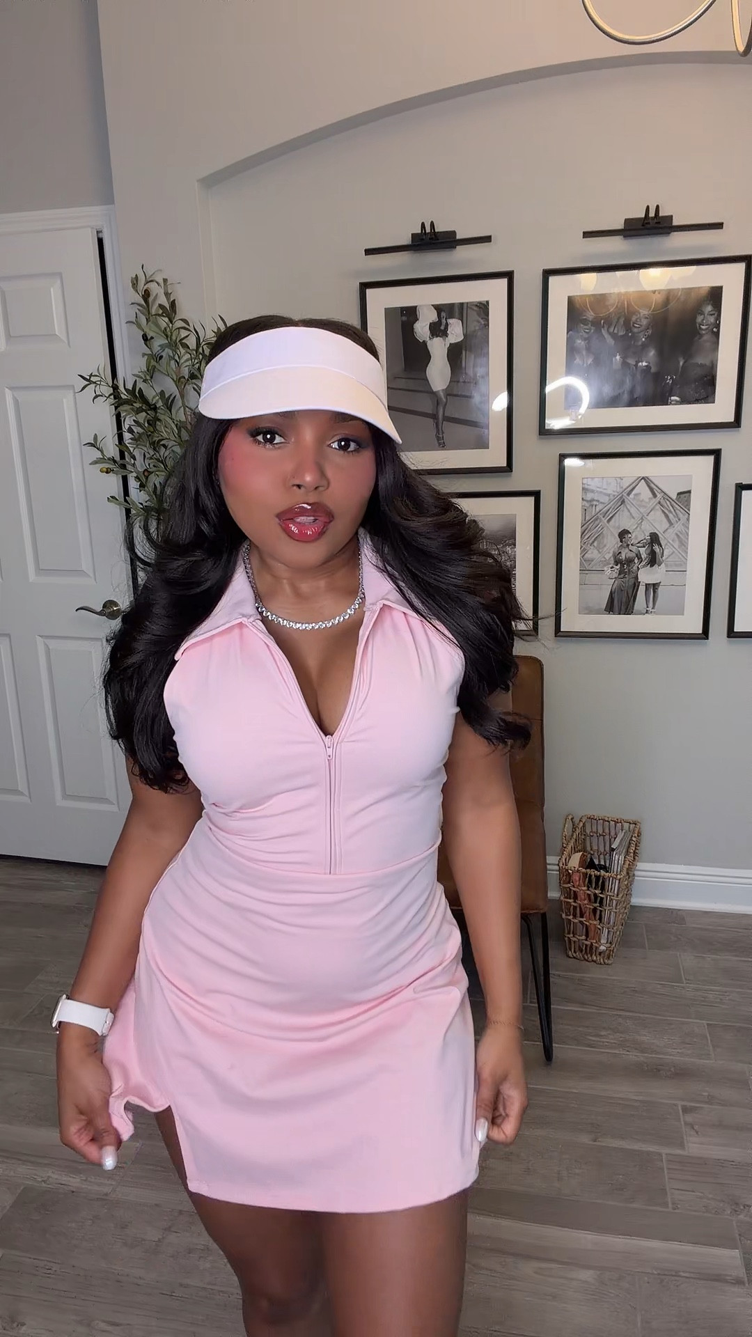Baby pink golf outfit and pink visor 😍

#LTKActive #LTKPetite #LTKootd