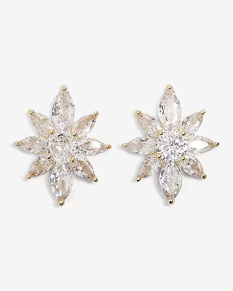 Rhinestone Flower Stud Earrings | Express